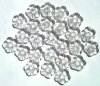 25 15mm Transparent Crystal Flower Beads